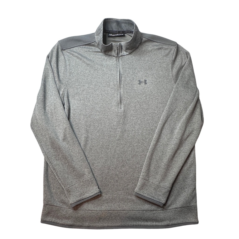 Under Armour Pullover Mens XL Gray ColdGear 1/4 Zip‎ 1345464 Loose Fit Athletic